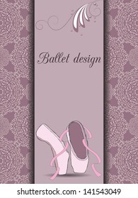 Ballet design card Vector illustration can be used for website background and greeting cards or cover decoration