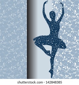 ballet design card Vector illustration can be used for website background and greeting cards or cover decoration