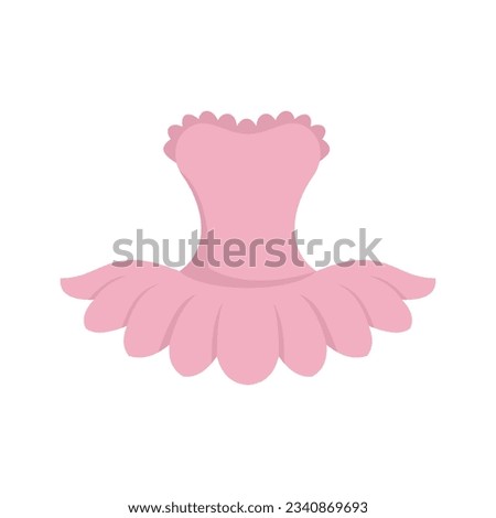 Ballet dress icon flat vector. Ballerina dancer dress. Ballet kid dance clothes isolated