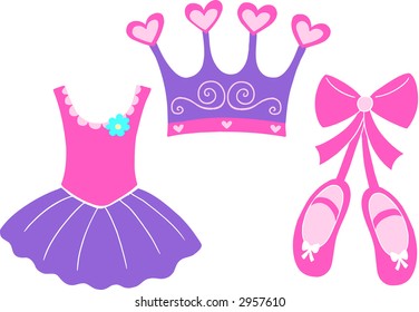 Ballet Elements Vector Illustration