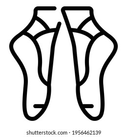Ballet equipment icon. Outline ballet equipment vector icon for web design isolated on white background