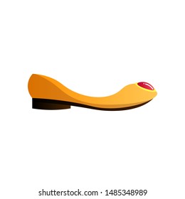 Ballet flats. Raster illustration in the flat cartoon style.