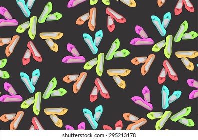 ballet flats shoes slippers vector