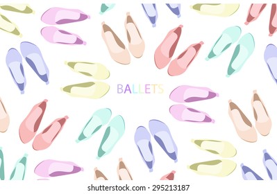 ballet flats shoes slippers vector