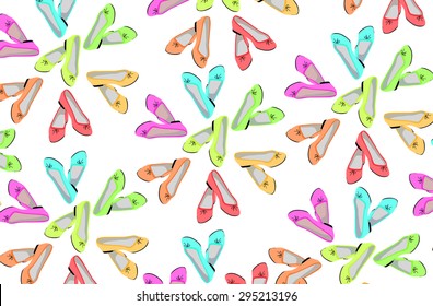 ballet flats shoes slippers vector