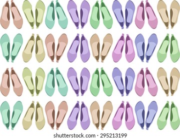 ballet flats shoes slippers vector
