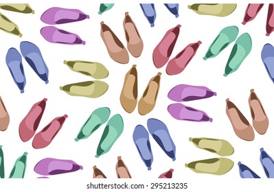 ballet flats shoes slippers vector