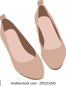 ballet flats shoes slippers vector