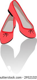 Ballet Flats Shoes Slippers Vector