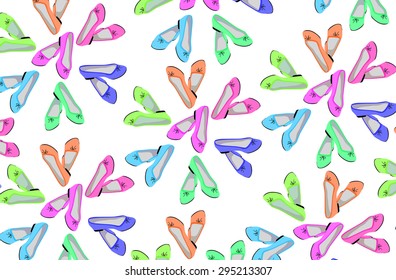 ballet flats shoes slippers vector