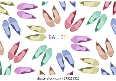 ballet flats shoes slippers vector