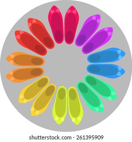 ballet flats shoes  women's shoes  children's shoes beautiful shoes fashionable shoes stylish shoes vector