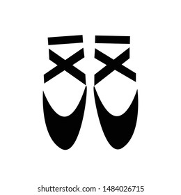 ballet icon. dance studio logo. Ballet shoes sign. vector