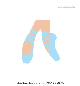Ballet icon. dance studio symbol.vector illustration.