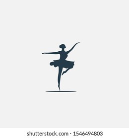 Ballet icon logo vector design template