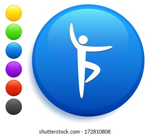 Ballet Icon on Round Button Collection