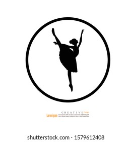 Ballet  icon on white background. dancer isolated on white background.vector illustration.