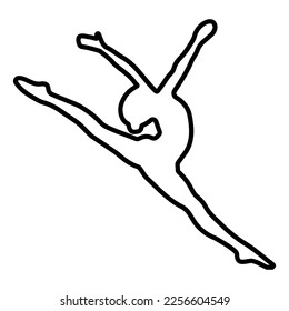 ballet icon on white background, vector illustration.