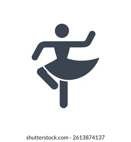 Ballet Icon On White Background