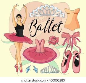 Ballet icon set