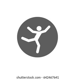 Ballet Icon in trendy flat style isolated on white background. Award symbol for your web site design, logo, app, UI. Vector illustration, EPS10.