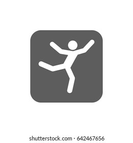 Ballet Icon in trendy flat style isolated on white background. Award symbol for your web site design, logo, app, UI. Vector illustration, EPS10.