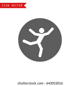 Ballet Icon in trendy flat style isolated on white background. Award symbol for your web site design, logo, app, UI. Vector illustration, EPS10.