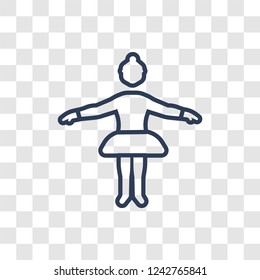 Ballet icon. Trendy linear Ballet logo concept on transparent background from Museum collection