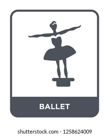 ballet icon vector on white background, ballet trendy filled icons from Museum collection, ballet simple element illustration