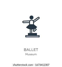 Ballet icon vector. Trendy flat ballet icon from museum collection isolated on white background. Vector illustration can be used for web and mobile graphic design, logo, eps10