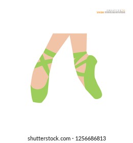 Ballet icon.dance studio symbol.vector illustration.