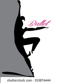 ballet illustration lettering
