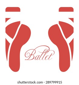 Ballet isolated with a beautiful text. Vector Illustration