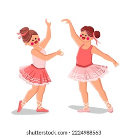 ballet kid girl vector. dance little, dancer ballerina, child young, girl cute, beautiful childhood, costume, performer, tutu ballet kid girl character. people flat cartoon illustration