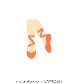 Ballet, leg, pointe shoes icon. Simple color vector elements of cultural activities icons for ui and ux, website or mobile application
