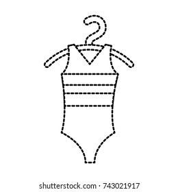 ballet leotard for ballet class icon in cartoon style