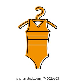 ballet leotard for ballet class icon in cartoon style