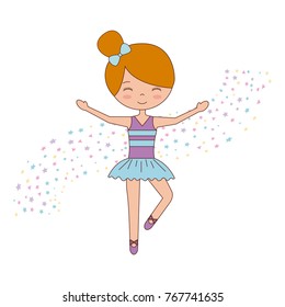 ballet little girl dancing with stars decoration