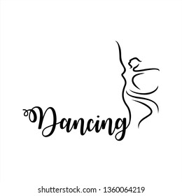 ballet logo design inspiration . dance logo . ballerina logo template