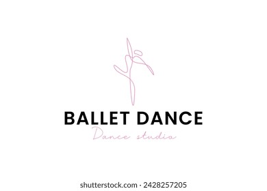 ballet logo vector icon illustration