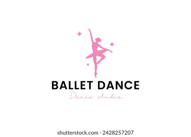 ballet logo vector icon illustration