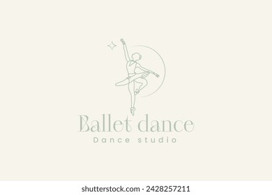 ballet logo vector icon illustration