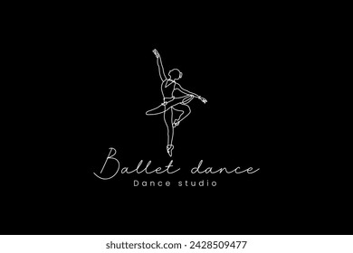 ballet logo vector icon illustration