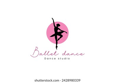 Ballett-Logo-Vektor-Symbol-Illustration