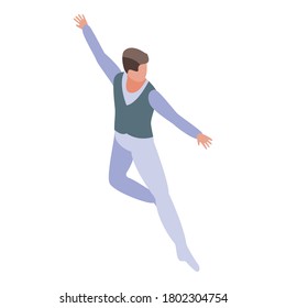 Ballet man icon. Isometric of ballet man vector icon for web design isolated on white background