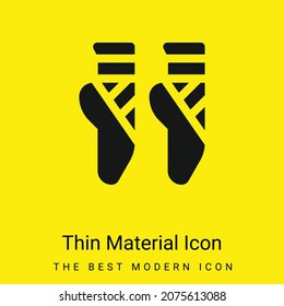 Ballet minimal bright yellow material icon