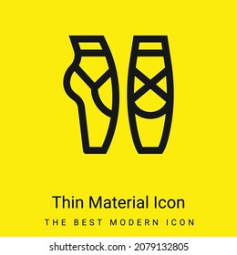 Ballet minimal bright yellow material icon