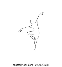 Ballet Motion Dance Style Logo