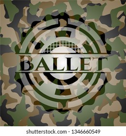 Ballet on camo pattern