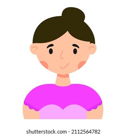 Ballet performance athlete avatar icon. Young athlete vector illustration